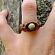 Ring of oak with green Jasper. Rings. Woollywood_woodcarving. My Livemaster. Фото №4