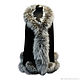Velvet stole with fur silver Fox. Wraps. Olga Lavrenteva. Online shopping on My Livemaster.  Фото №2