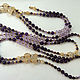 Long necklace of amethyst and citrine. Necklace. Stoneshine. My Livemaster. Фото №5