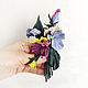 Pansy brooch made of genuine leather ' rainbow'. Brooches. natalya-4 (natalya-4). Online shopping on My Livemaster.  Фото №2