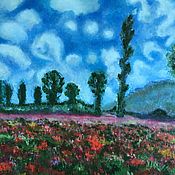 Картины и панно handmade. Livemaster - original item Poppy Field in Genervie by Monet. Handmade.