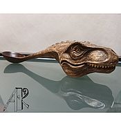 Посуда handmade. Livemaster - original item Wooden carved spoon - Tyrannosaurus Rex (Rex). Handmade.