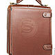 Order Leather tablet 203 brown. Russian leather Guild. Livemaster. . Tablet bag Фото №3