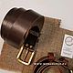 Заказать Ремень из кожи Horween Chromexcel. ManualFox. Ярмарка Мастеров. . Ремни Фото №3
