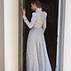 Historical dress 'Poetry' blue Batiste, Dresses, Moscow,  Фото №1