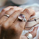 Серебряное кольцо с розовым кварцем 12 мм. Кольца. Jam Jewelry. Интернет-магазин Ярмарка Мастеров.  Фото №2