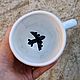 A mug with a pattern inside on the bottom of the plane is a whale, Mugs and cups, Saratov,  Фото №1
