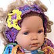 HEADBAND ,headband for baby girl 'Purple openwork'. Bandage. Gala Devi (crochet design). Online shopping on My Livemaster.  Фото №2