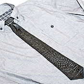Аксессуары handmade. Livemaster - original item Tie genuine full grain leather in black. Handmade.