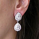 Earrings with zircon 'Luxury' evening elegant zircon earrings. Earrings. Irina Moro. My Livemaster. Фото №4