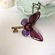Transparent Pendant Key Purple Butterfly Boho Eco Key Heart Pendant. Pendants. WonderLand. My Livemaster. Фото №4