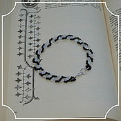 Украшения handmade. Livemaster - original item Bracelet made of crystal and black beads. Handmade.