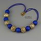 Golden Blue Beads (759) designer jewelry. Beads2. Svetlana Parenkova (parenkova). Online shopping on My Livemaster.  Фото №2