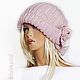  "Дина" (шапка вяз, шапка женская, шапка). Шапки. Ирина(shvilinka.knit). Интернет-магазин Ярмарка Мастеров.  Фото №2