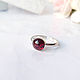 Silver ring with garnet, Rings, Chaikovsky,  Фото №1