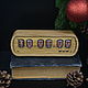 Solid Oak lamp clock on IN-12 indicators, Tube clock, Moscow,  Фото №1