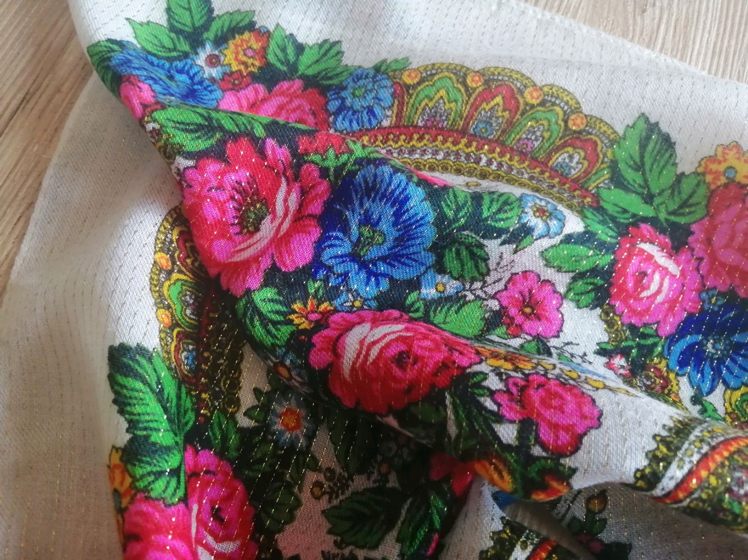 Винтаж: Платок с розами и люрексом, винтаж в интернет-магазине на ...