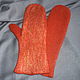 Felted mittens ' Red Magic..!'. Mittens. Nadezda-L. Online shopping on My Livemaster.  Фото №2
