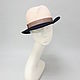 Two-tone Tulip hat with asymmetrical brim. Cream/Blueberry. Hats1. Exclusive HATS. LANA ANISIMOVA.. My Livemaster. Фото №4