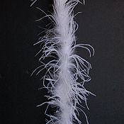 Материалы для творчества handmade. Livemaster - original item Ostrich feather boa 1.8 m white - 1 thread (SINGLE THREAD). Handmade.