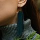 Серьги из кожи Бохо. Серьги классические. 'Швы и Нити' + 'Гори, но не сгорай'. Ярмарка Мастеров.  Фото №5
