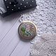 Copy of Mirror pocket with embroidery silk ribbons. Pocket mirrors. Viktoriya    victoriyamo. Интернет-магазин Ярмарка Мастеров.  Фото №2