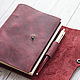 Notebook made of genuine leather in the color of Bordeaux. Notebooks. AM.Masterskaya (am-masterskaya). Online shopping on My Livemaster.  Фото №2