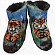 Felted Slippers for men. Boots for the house 'My tiger', Slippers, Ekaterinburg,  Фото №1