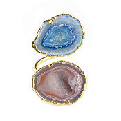 Украшения handmade. Livemaster - original item Quartz Ring, Blue ring, Pink Delicate ring. Handmade.