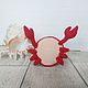 Order Mr. Crab Toy Crab Red Crab Sylvester. Вязаные игрушки - Ольга (knitlandiya). Livemaster. . Stuffed Toys Фото №3