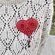 Big red heart brooch with key pendant, Brooches, Ekaterinburg,  Фото №1