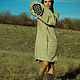 Заказать Ethnic Linen Dress «Native» Hand-Made Midi Dress. mongolia. Ярмарка Мастеров. . Dresses Фото №3