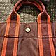 Винтаж: Hermes Petite Fourre Tout из коричневого/бордового хлопка. Сумки винтажные. Chic bags. Ярмарка Мастеров.  Фото №7