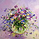 Oil painting on canvas. Pansy, Pictures, Moscow,  Фото №1