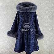 Одежда handmade. Livemaster - original item Luxurious coat made of lace velvet with fur. Handmade.