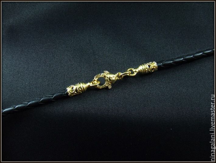 Кожаный шнурок на шею или браслет для шармов, кулонов и крестиков