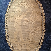 Овальная салфетка-медальон "Ромашки"