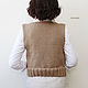  women's knitted Braid Short vest. Vests. CUTE-KNIT by Nata Onipchenko. My Livemaster. Фото №6