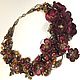Amber Bordeaux. Choker, removable floral decor. Necklace. ms. Decorator. My Livemaster. Фото №5