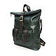  Women's leather backpack bag dark green Chloe SR33-732. Backpacks. Natalia Kalinovskaya. Online shopping on My Livemaster.  Фото №2