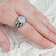 Order A silver ring with angels and moonstone 'Anahita'. Unusual Gemstone Jewelry. Livemaster. . Ring Фото №3