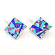 Mosaic EARRINGS made of natural stones. Large square earrings. Earrings. ARIEL - MOSAIC. Online shopping on My Livemaster.  Фото №2
