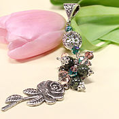 Украшения handmade. Livemaster - original item Wild Rose pendant pendants pendants, small gift. Handmade.