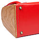 Red bag made of genuine leather and wood - CEILI -. Classic Bag. breatley. My Livemaster. Фото №4