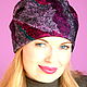 Hat felted women's Blueberry sorbet. Caps. Felt the world. Online shopping on My Livemaster.  Фото №2