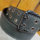 Grey leather men's belt. Straps. Marik Leather Craft. Online shopping on My Livemaster.  Фото №2