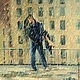 Картина маслом на холсте. Поцелуй под дождем, Картины, Москва,  Фото №1