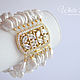 Multi-row bracelet with Baroque pearls, large lock. Bead bracelet. White Book. Online shopping on My Livemaster.  Фото №2