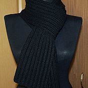 Черные вязаные шарфы