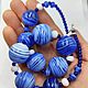 Колье из полых стеклянных бусин "Долина ветров". Бусы. Татьяна (tanka-bead). Ярмарка Мастеров.  Фото №5